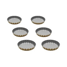 Anto Mini 6 Lı Tart Kalıbı Silver Gold Çok Renkli