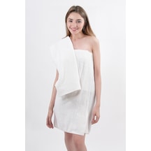 Pamuk 2'li Havlu Seti 70x140 Ve 50x90 Yüksek Emici Banyo & El Yüz Havlusu Çeyizlik Havlu Takımı Beyaz