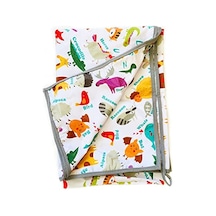 Yorni Zoo Su Geçirmez Yer/masa Örtüsü, 145x300cm, Dikdörtgen,%100 Polyester, Aktivite, Yemek Ve Oyun İçin, Doğa Dostu Ve Çevreci Açık Bej