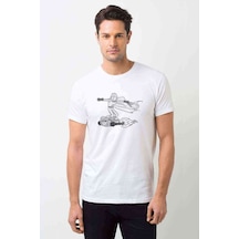 Anime One Punch Man Baskılı Beyaz Erkek Tshirt (530981825)