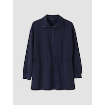 Lcw Modest Lacivert Soft Touch Kadın Sweatshirt Tunik
