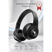 Bluetooth Kulaklık Kulak Üstü Kablosuz Stereo Kulaklık P68 Siyah