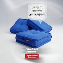 Xpermate Bisküvi Minder Petek Önü Fransız 45x45x14 Mavi