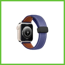 Bezos Watch 38mm Uyumlu Kr414 Daks Deri Kordon - Lacivert Dmc