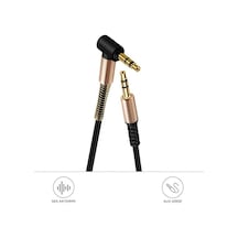 Altın Uçlu Araç Müzik Ses Kablosu Stereo Aux Akordiyon Kablo 3.5mm