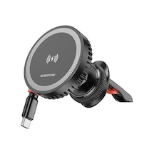 Bh207 Araç Telefon Tutucu - Magsafe İle Uyumlu Kablosuz Hızlı Şarj, 5w/7.5w/10w/15w Çıkış, 4.5-7.0 İnç Telefonl Diğer