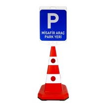 Misafir Araç Park Yeri Logo Ultra Kedi Gözlü Trafik Koni Seti