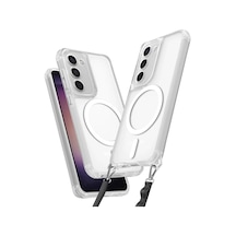 Newface Samsung Galaxy S23 Kılıf Enka Magsafe Silikon Kılıf - Şeffaf