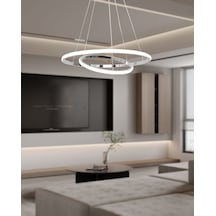 Tt300-2 Kr Tt Aydınlatma Halka 2 Li Krom Led Avize