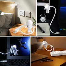 River World Astronot Modelli Kitap Okuma Işığı Gece Lambası Beyaz