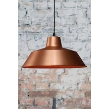 Rsylight Retro Metal Bakır Tekli Metal Sarkıt Avize Çap:35 Cm Beyaz