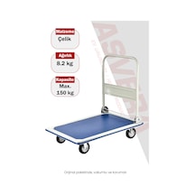 Asvera Lowbed 300 Katlanabilir Platform El Arabası 300 Kg Yük Arabası
