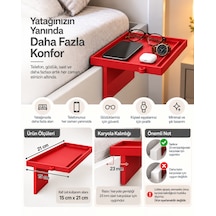 Yatak Yanı Pratik Raf Kırmızı