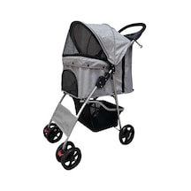 Eurodog - 984 - Katlanabilir Köpek Arabası Gri - Ece-umay - 80,5x40,5x101 Cm