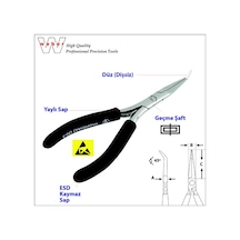 Weber 1321 Eğri Uçlu Elektronikçi K. Burun-yaylı-düz 130  MM