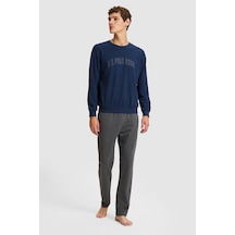 U.S. Polo Assn. Erkek Lacivert Pijama Takımı 50333240-vr033