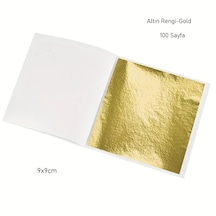 Altın Yaprak, Yaprak Altın, Varak Altın, Gold Tırnak Süsü, Dekoratif, Epoksi Reçine-9x9cm-100sayfa