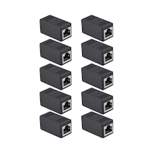 Rj45 Dişi Dişi Cat5/6/7/8 Ethernet Lan Ağı Birleştirici Aparatı Internet Kablo Uzatıcı 10 Adet