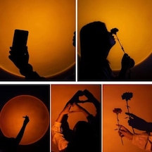 Taşınabilir Usb Sunset Gün Batımı Ambiyans Işığı Lamba Renkli