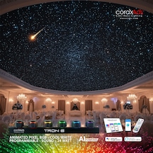 Restoran, Kafe Ambiyans Aydınlatma Yıldız Tavan Fiber Optik Uygulama Kiti - Kayan Yıldızlı Çok Renkli