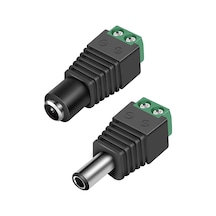 Dc Dişi+Erkek 5.5x2.1mm Klemensli Güç Konnektörü Seti