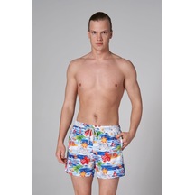 John Frank All Over Erkek Mayo Şort Jfsssw76-mykonos Çok Renkli