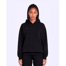 Kappa İnova Tur Kadın Siyah Oversize Hoodie