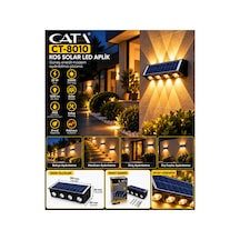 Ct-8010 20w Kos Solar Led Aplik 3200k Gün Işığı Ip65 Dış Mekan Bahçe Aydınlatma