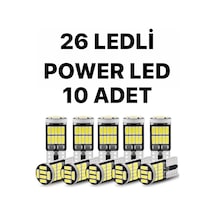 Sisa T10 Led 26 Ledli W5W Metal Ultra Power Park Plaka Tavan Ampulü 10 Adet