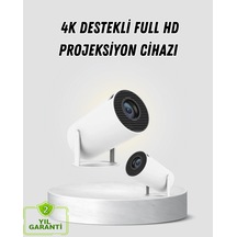Full Hd 4k Destekli Akıllı Projeksiyon - 130 İnç Ekran, Uzun Ömürlü Ampul Ve Çoklu Giriş