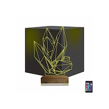 Luvivia Kristal Tasarım 3d Lamba - Masa Gece Lambası Şeffaf