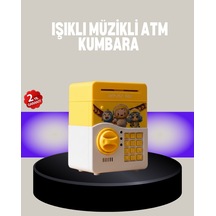 Sarı Şifreli Eğitici Çocuk Kumbarası Otomatik Para Girişli Mh-hs8577-2420