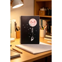 Orta Boy Plastik Kapak Çizgili Defter 80 Yaprak 17x24 Cm
