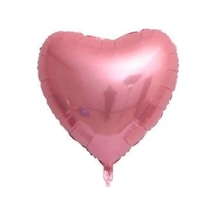 100 Cm Kalp Folyo Balon Pembe Beyaz