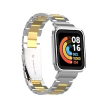 Xiaomi Redmi Watch Mi Watch Lite Uyumlu Krd-60 Metal Nvth Kordon-gümüş-gold
