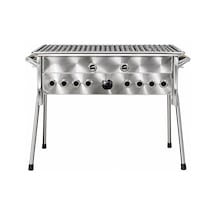 Birçelik Emd-03 Büyük Boy Taşlı Tüplü Mangal 54.5x31.5x22 Cm Gri