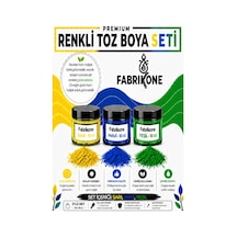 3'lü Set Premium Parafin Soya Wax Toz Mum Boyası Hobi Seti - 10 Cc Sarı, Mavi, Yeşil Bkfab3srmy10g Karışık