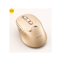 Xk-m02 Şarj Edilebilir Sessiz Kablosuz Mouse Bluetooth 2.4 Ghz Çift Mod Gold