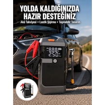 Northcity Işıklı Hava Kompresörlü Taşınabilir Akü Takviye Ünitesi - Yeni Nesil Araç Yardım Cihazı