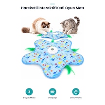 İnteraktif Kedi Oyuncağı - Hareketli Tüylü - Usb Şarjlı - 3 Oyun Modu