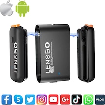 318c Mini Ikili Kablosuz Yaka Mikrofonu Ios, Android Ve Kamera Uyumlu