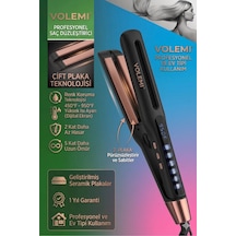 Volemı V-0102 Siyah Profesyonel Saç Maşası Color Care, 5x Renk Koruma, Keratin Yağlı Seramik Kaplama Dij
