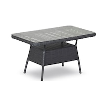 Btkconsept Oscar Rattan Bahçe Mobilyası Masa, Antrasit Antrasit