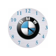 Bmw Logolu En Çok Satılan Çap 30cm Sessiz Akar Bombeli Gerçek Cam Duvar Saati Çok Renkli