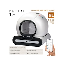 Petfit Ti+ 65l Wi-fi Akıllı Otomatik Kedi Tuvaleti Kum Kabı Siyah Ultra Sessiz+app Kontrol+akıllı Sensör+uv Filtre