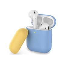 Ayrex Airpods 1 2 Nesil Uyumlu Silikon Kılıf Mat Yumuşak Doku, Darbe Emici, Kaymaz Yüzey, Kablosuz Şarj Deste