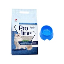 Proline Parfümsüz İnce Topaklaşan Bentonit Kedi Kumu 10 L + Küçük Mama Kabı