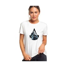 Assassins Creed Sanat Assassins Creed Baskılı Beyaz Kadın Tshirt