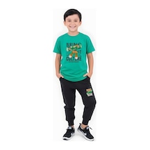 Fyk Kids Erkek Çocuk Mevsimlik Bring Baskılı Alt-üst Takım Yeşil