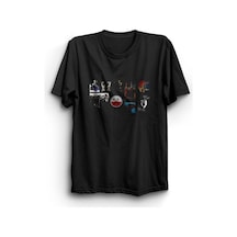 Unisex Siyah Baskılı Tişört SIYAH